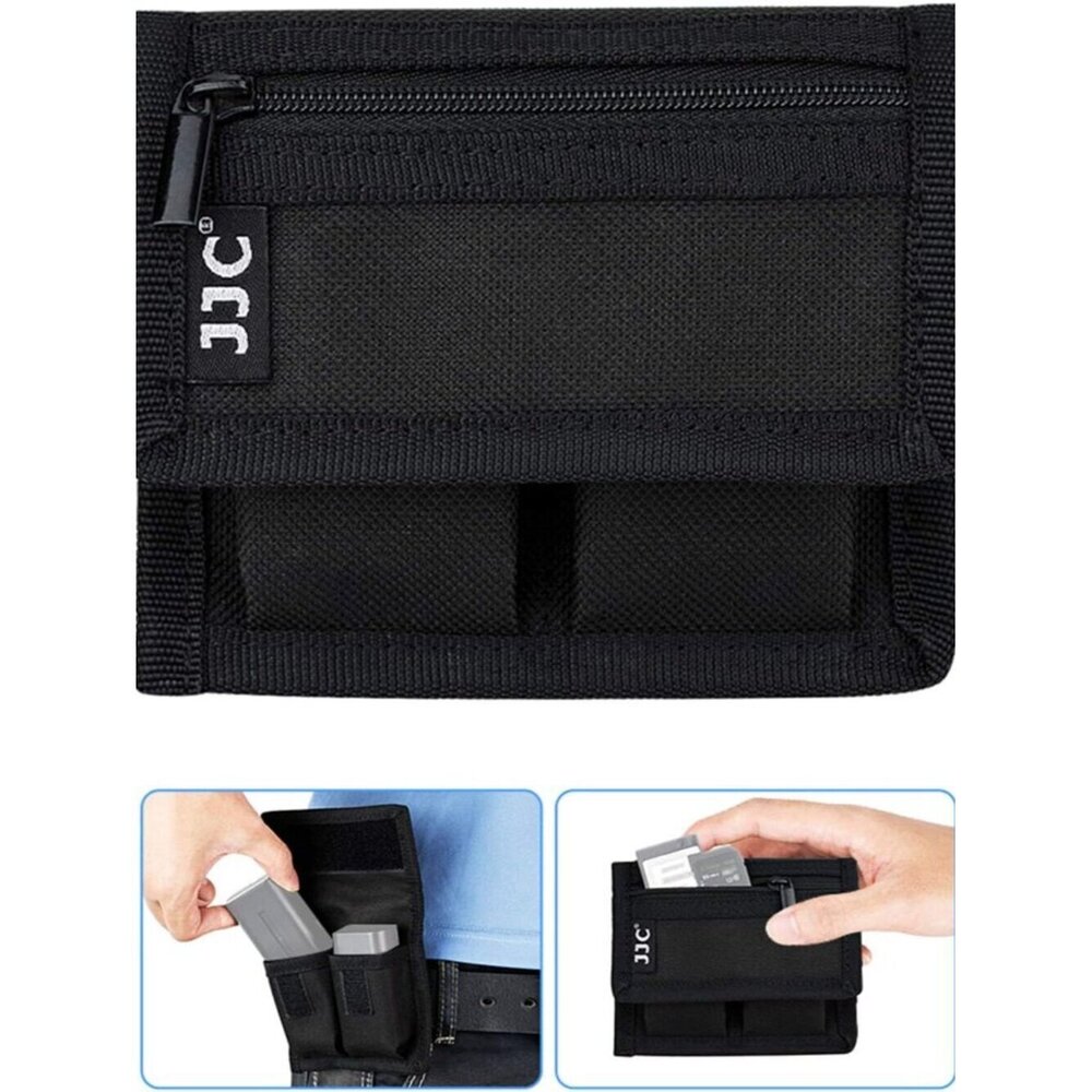 DSLR Battery and Memory Card Holder Pouch 3 Pockets - Camera SD CF XQD Card